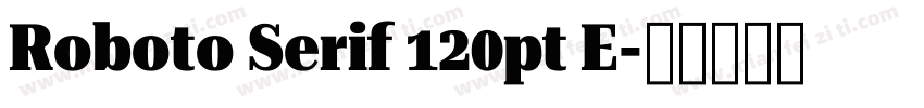Roboto Serif 120pt E字体转换